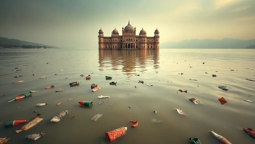 Pollution Chokes Iconic Jal Mahal Lake