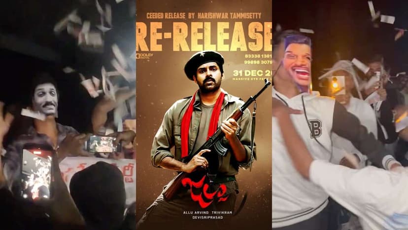 Jalsa 4K Fans Wear Masks of Stars in Theaters