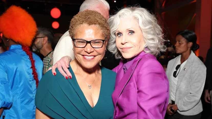 Jane Fonda Backs Mayor Bass for LA Reelection