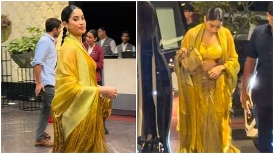 Janhvi Kapoor Stuns in Deconstructed Saree Cape