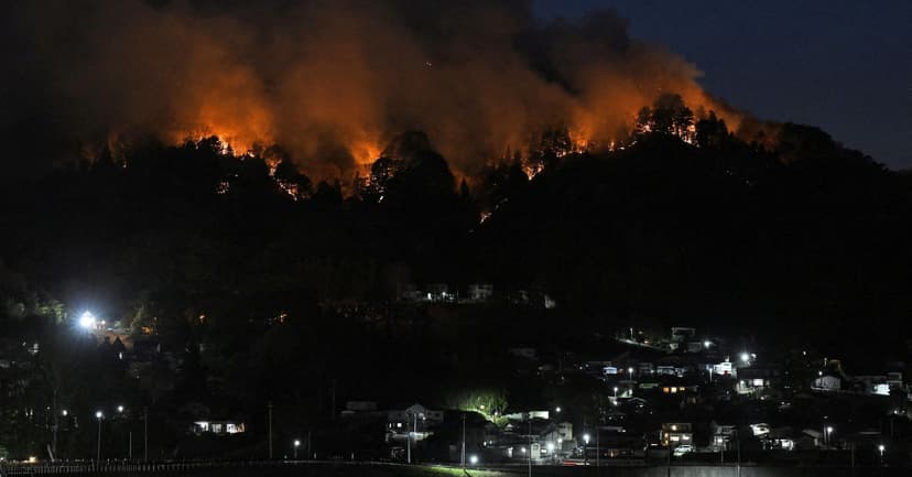 Iwate Fires Enter Fourth Day, Town Evacuated