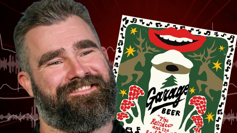 Kelce Reads Holiday Tale for Garage Beer Vinyl