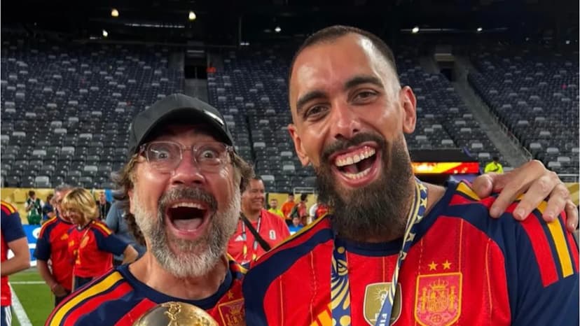 Bardem Cheers Spain's World Cup Victory!