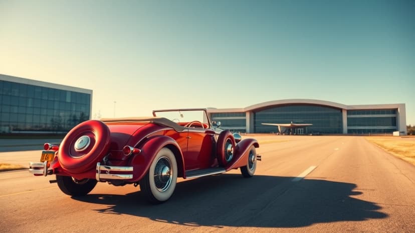 Jay Leno Pitches Airport Bonds in Duesenberg