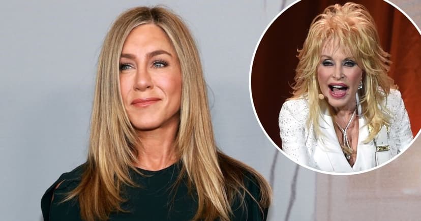 Aniston Shares Dolly Parton's Rainbow Wisdom