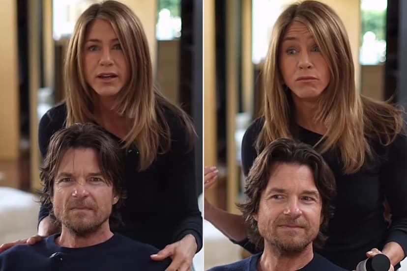 Aniston Gives Bateman a Hair Makeover