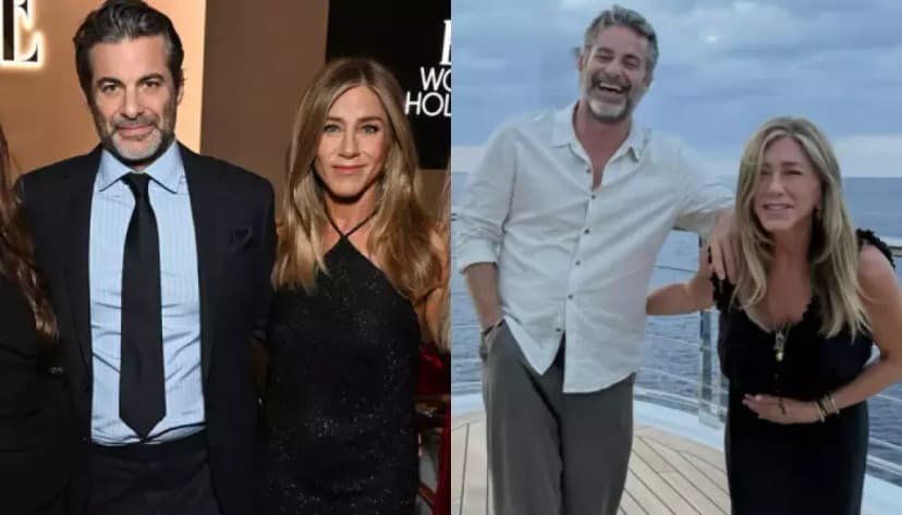 Jennifer Aniston Shares Sweet PDA With Boyfriend Jim Curtis