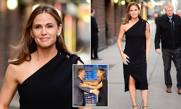 Garner's Edgy Midi-Dress Stuns on Colbert Show