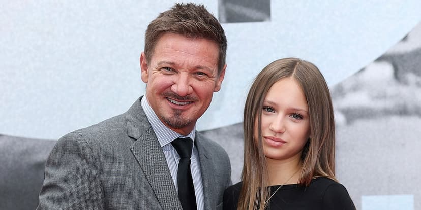 Renner's Rare Red Carpet with Daughter Ava in Rome