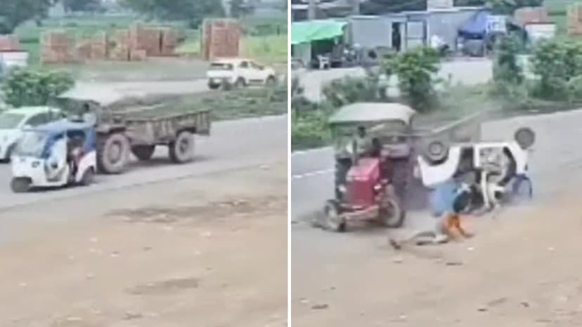 CCTV Captures Terrifying Tractor Attack in Jhansi