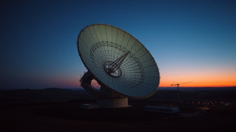 Giant Telescope Peers From Cheshire Fields