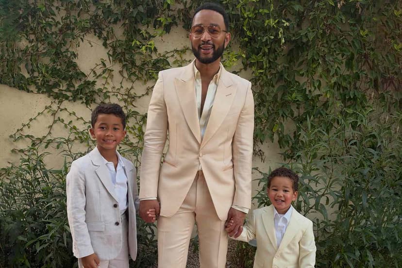 John Legend & Sons Dapper at Wedding