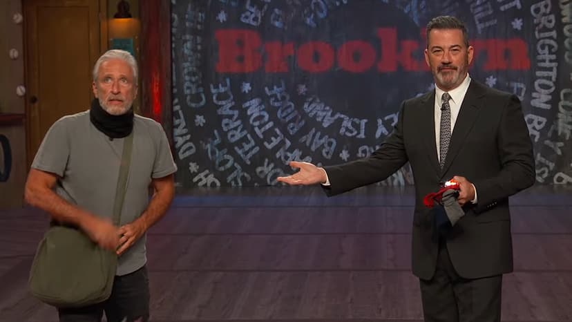 Jon Stewart's Sewer Surprise on Kimmel Live!