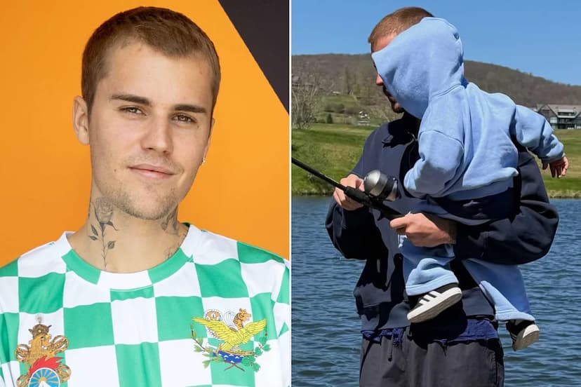 Bieber's Sweet Fishing Trip with Son Jack