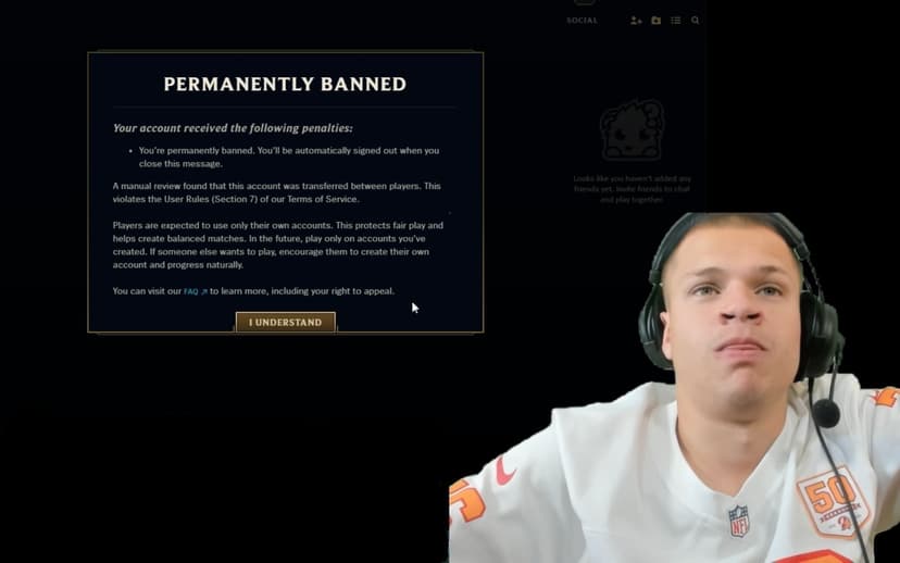 Streamer Banned for Buying League of Legends Account