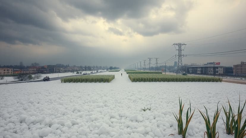 Kanpur Drenched in Snow-Like Hailstorm!