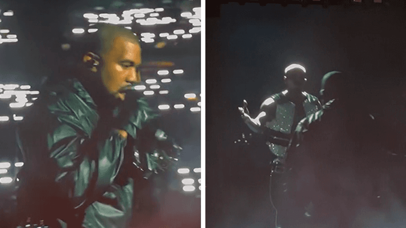 Kanye West Crashes Usher & Chris Brown Show!