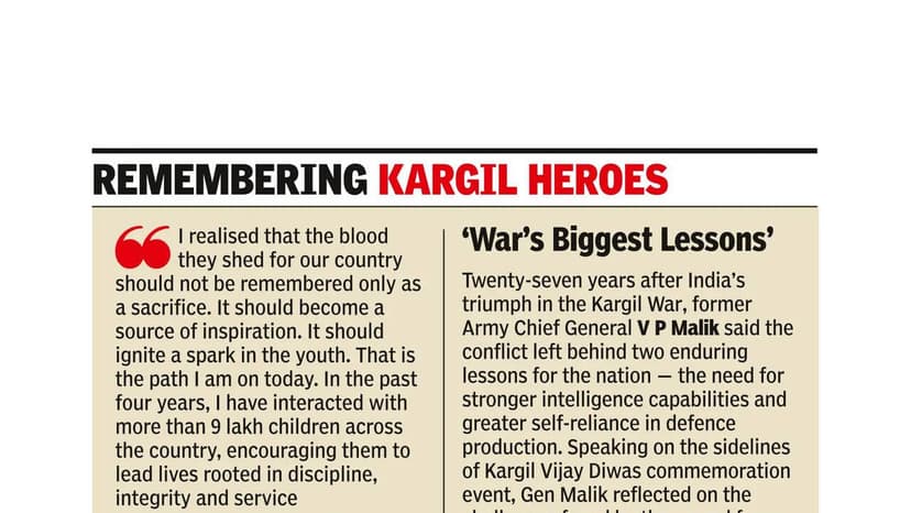 Param Vir Chakra Hero Inspires Youth