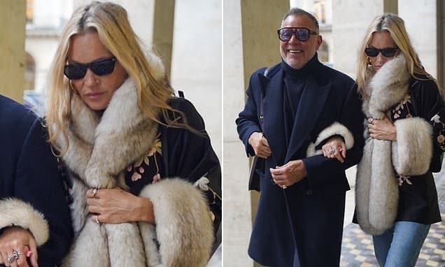 Kate Moss Stuns at Paris Fashion Week Show
