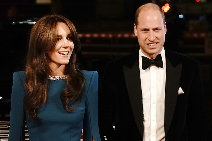 Royal Couple's Glitzy Night Out: Kate and William Attend Royal Variety Performance