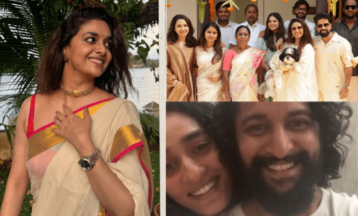 Keerthy Suresh Celebrates Onam with Family & Nani
