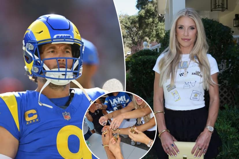 Kelly Stafford toasts Rams' home opener win