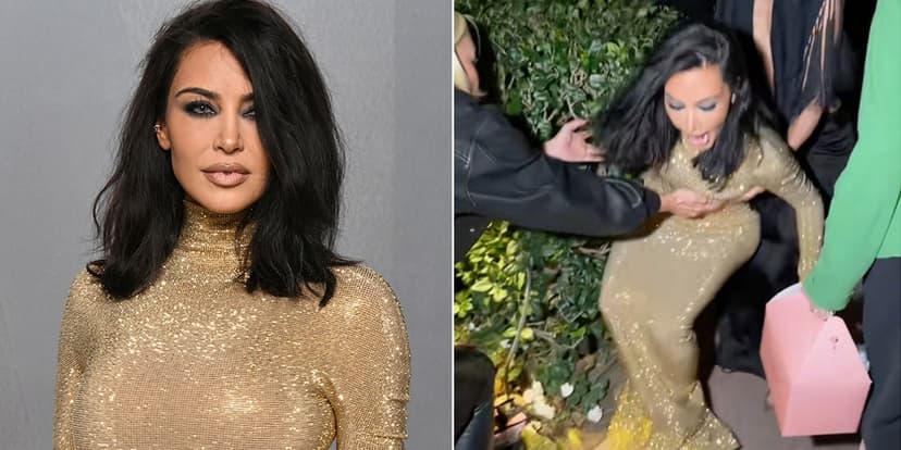 Kim Kardashian's Oscar After-Party Tumble: Recovered by Handlers