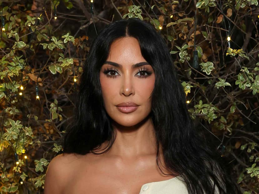 Kim K's Bra-peeking Style Steals the Show