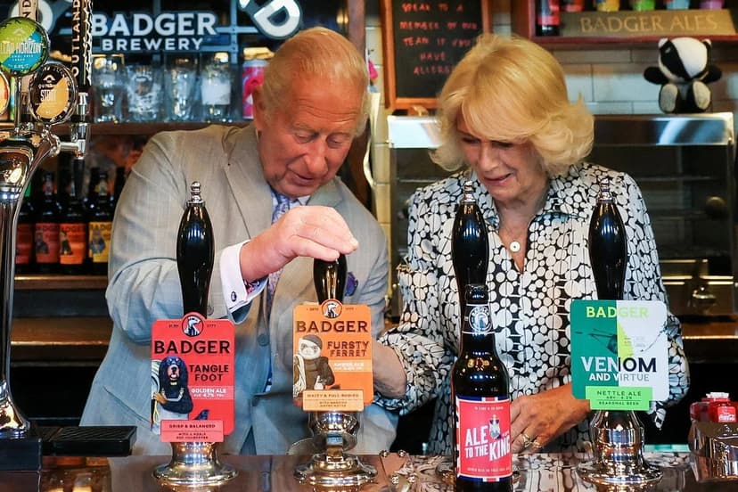 King Charles Drowns World Cup Sorrows with Ale