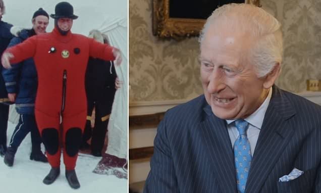King Charles Dives in Arctic with Bowler Hat