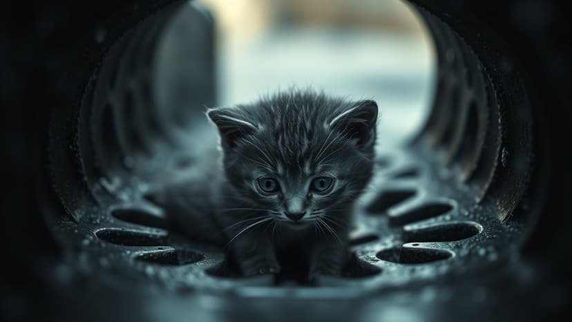 Kitten Rescued from Drain Finds Forever Home