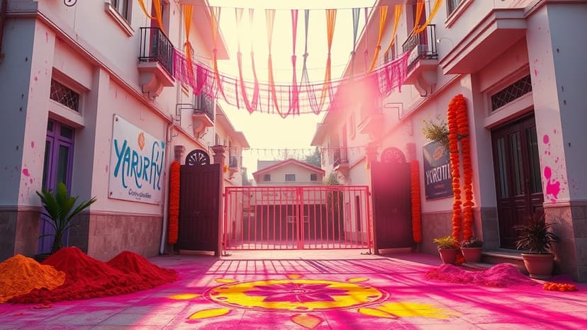 Kolkata Housing Societies Paint Town Red This Holi