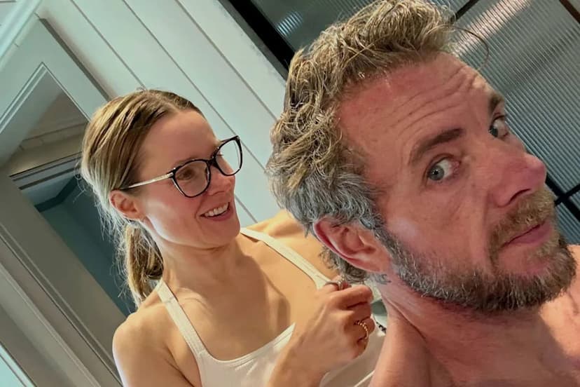 Kristen Bell Gives Dax Shepard a Home Haircut