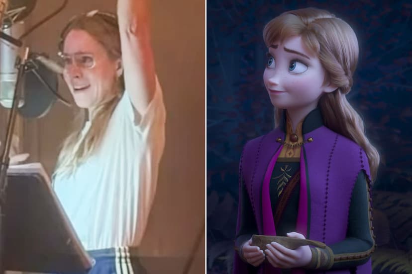 Kristen Bell in the Studio for Frozen 3