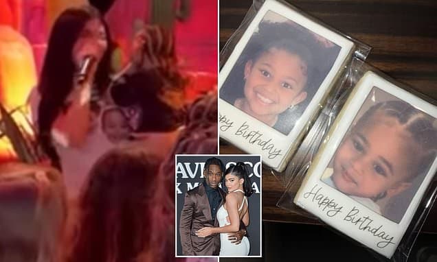 Kylie & Travis Reunite for Lavish Kids' Birthday Bash