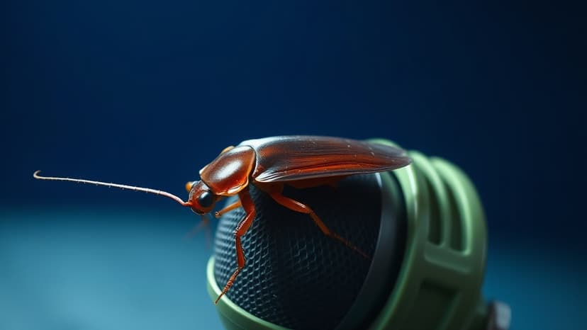 Reporter Bravely Continues Broadcast Despite Cockroach Attack