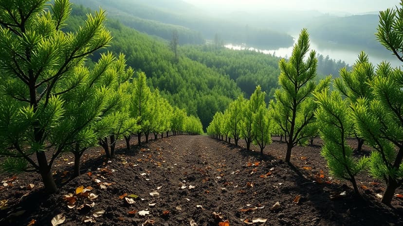 New Woodland Blooms Near Lancashire Reservoir