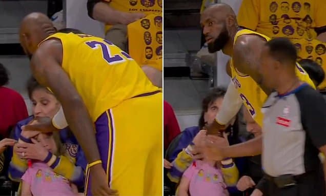 LeBron's Ball Hits Young Fan During Playoff Game