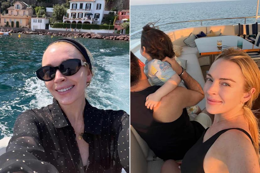 Lohan's Yacht Getaway: Sea Views & Family Moments