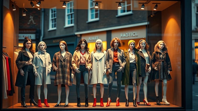 Town's shoppers become live mannequins for charity