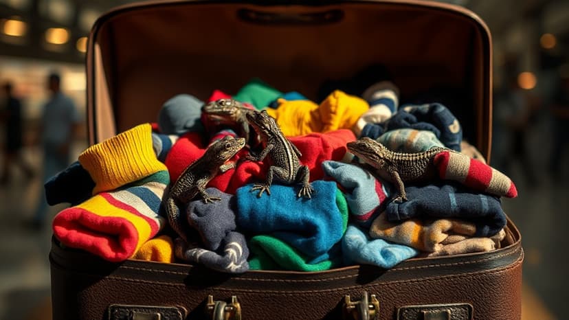 Lizard Smuggler Caught with 200 Lizards in Socks