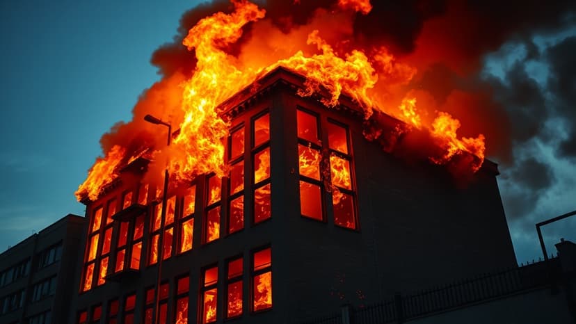 Fire Engulfs Building, Halting London Euston Rail Services