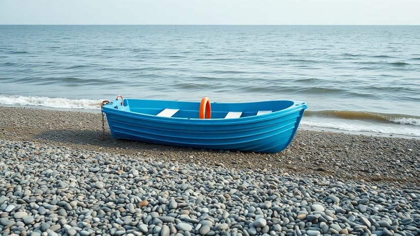 Lost lifeboat washes ashore on Devon beach