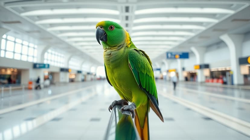 Lost Parrot Rescued at Dublin Airport