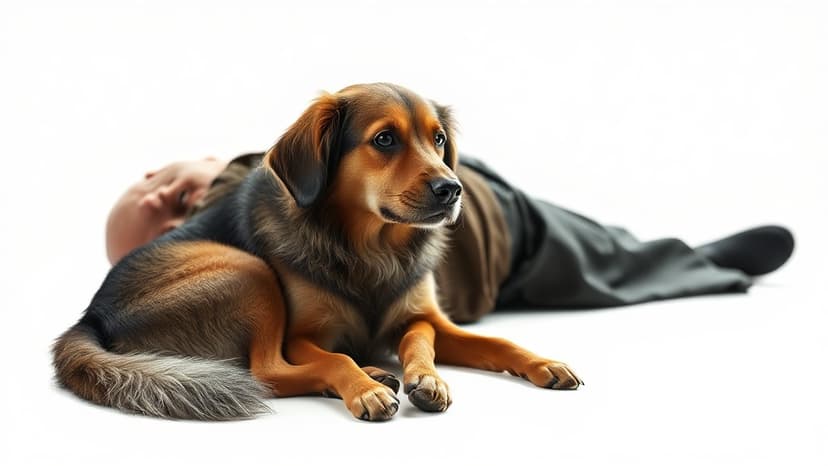 Dog's Unwavering Loyalty Through Grief