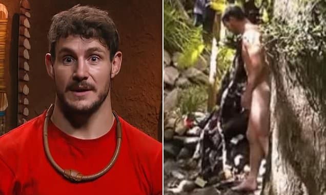 Jungle Shower Surprise: Star Strips Naked!