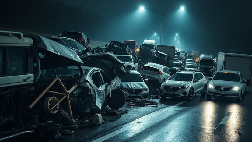 15-Vehicle Pile-up Shuts M73