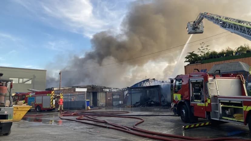 Manchester Warehouse Engulfed in Flames