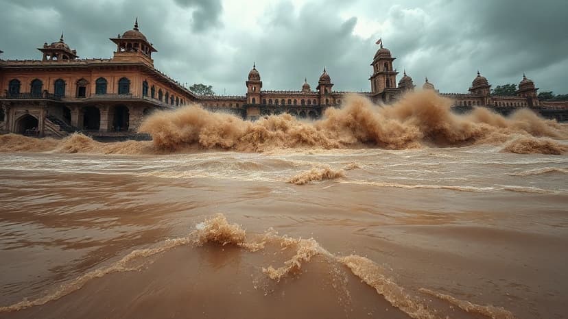 Mandakini River Floods Chitrakoot After Two Decades
