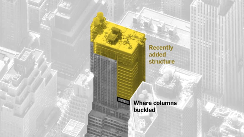 Manhattan Tower Columns Buckle, Raising Collapse Fears